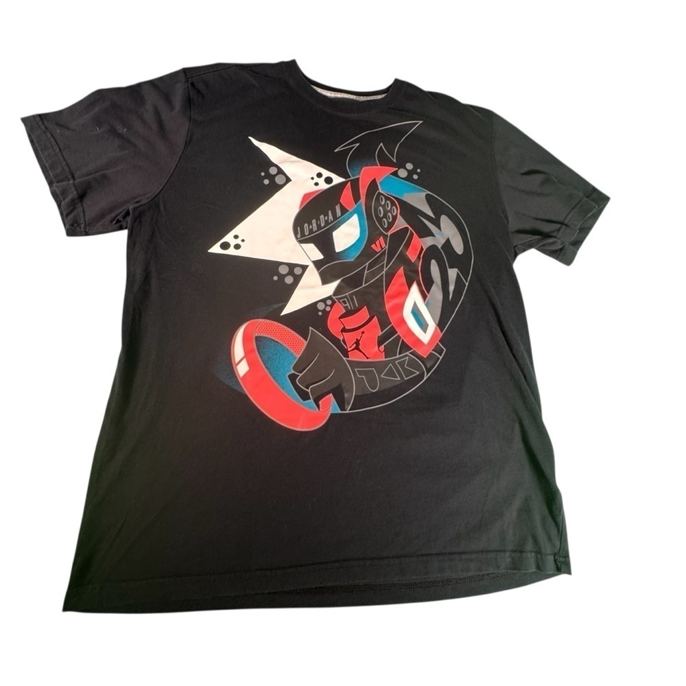 Nike Air Jordan Retro 13 Anime Kano Shirt XL Sneaker Art Black Tee 632287 Rare